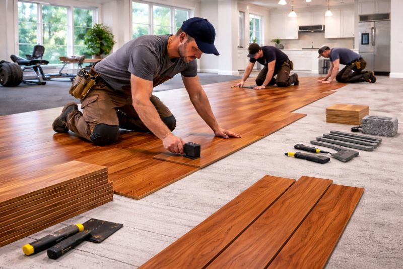 Cherry Floor Installation in Cottage Grove, MN