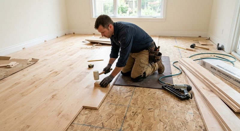 Maple Flooring Installation in River Falls, WI