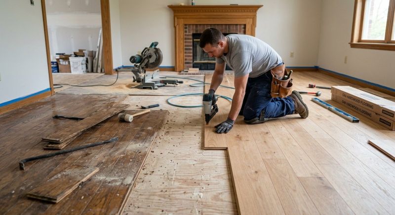 Wood Floor Replacement in Andover, MN